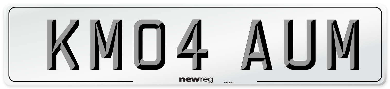 KM04 AUM Number Plate from New Reg